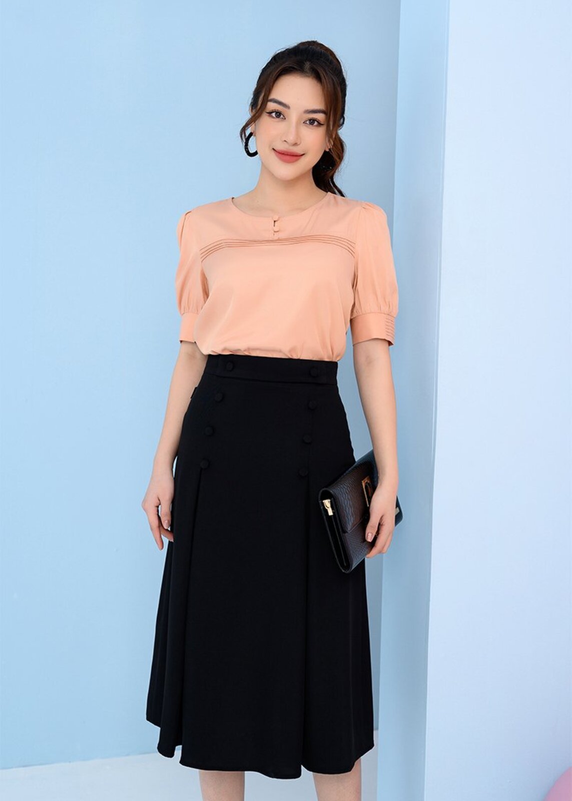 Áo Sơ Mi Lụa Tay Bồng - Ảnh 2