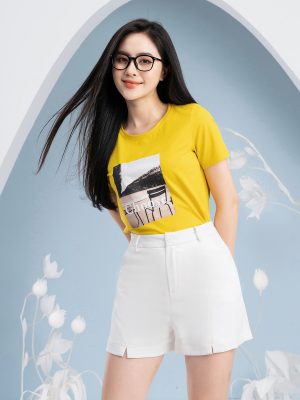 Alternative view of Áo Phông Nữ Dáng Suông In Hình Choose Tím Than