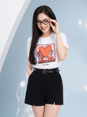 Quần Short Nữ Thời Trang - Xẻ Gấu Đen