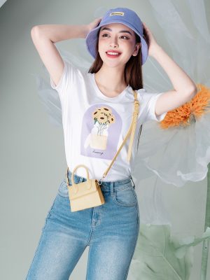 Quần Jeans Dáng Suông Màu Xanh Nhạt 2