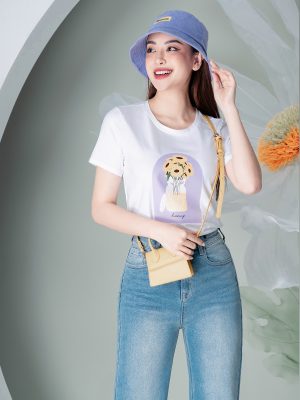 Quần Jeans Dáng Suông Màu Xanh Nhạt 3