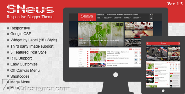 SNews – News/Magazine Responsive Blogger Theme