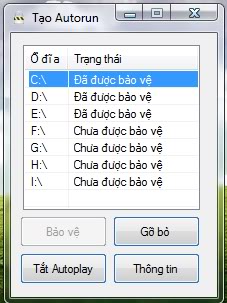 Chương trình tạo Autorun nhỏ gọn cho usb