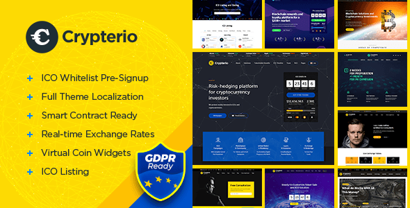 Share Theme Crypterio – ICO Landing Page and Cryptocurrency WordPress Theme
