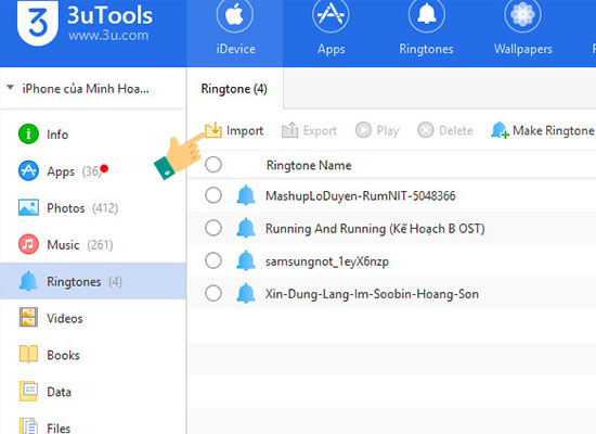 Cài nhạc chuông cho iPhone bằng 3uTools