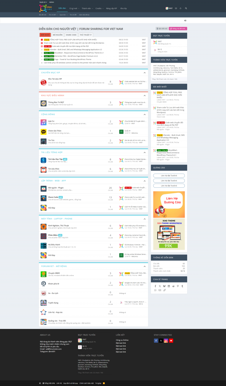 Code forum xenforo đầy đủ tính năng – [Xenforo 2.3.9]