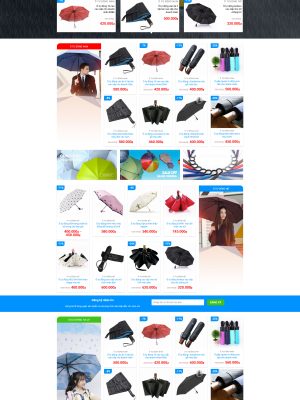 Themes website bán ô, dù, áo mưa tổng hợp - Mã nguồn Wordpress - GDBH001