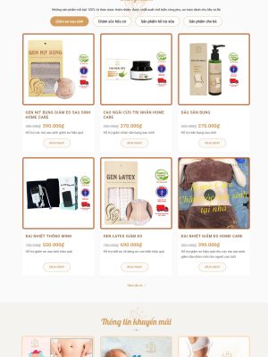 Themes website chăm sóc mẹ và bé -  Mã nguồn Wordpress - GDMB001