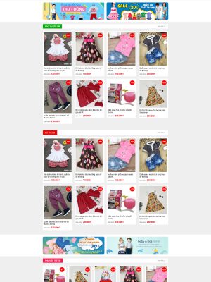 Themes website thời trang cho bé -  Mã nguồn Wordpress - GDMB002