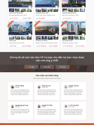 Theme web bất động sản có nhiều dự án bằng Wordpress - BDS0015