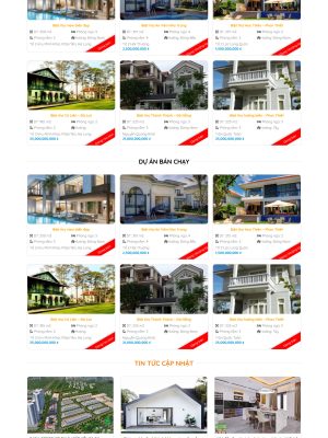 Theme website bất động sản có nhiều dự án bằng Wordpress - BDS0017