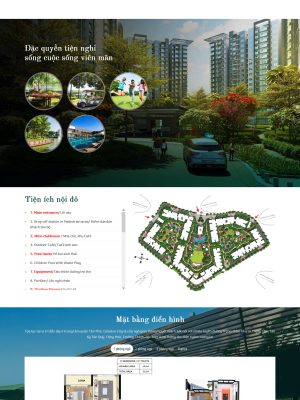 Mẫu web bán bất động sản dạng landing page Wordpress chuẩn seo - BDS0002