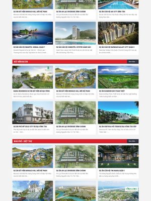 Giao diện web bán bất động sản dạng nhiều dự án - Wordpress  Free0007