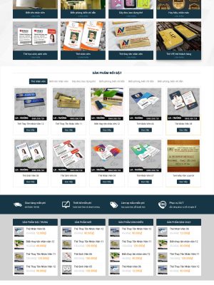 Giao diện website làm biển tên, bảng hiệu, danh thiếp - Wordpress - GDBH006