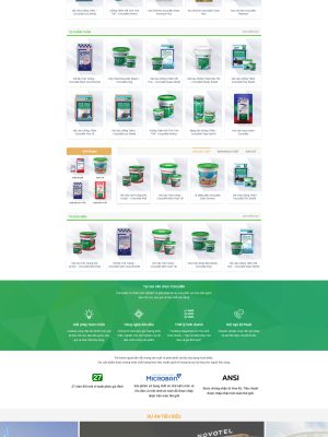 Giao diện website sơn, bột sơn, sơn nước, phụ kiện xây dựng - Wordpress - GDBHFR001