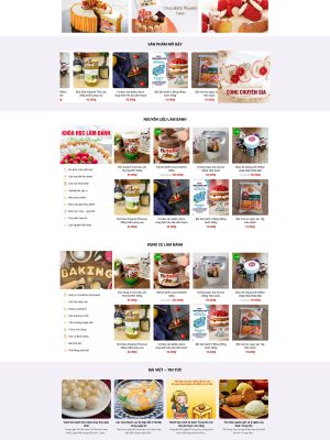 Giao diện website bán bánh, học làm bánh - Wordpress - GDBH0010