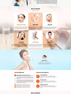 Giao diện website thẩm mỹ viện, dịch vụ làm đẹp, thẩm mỹ -  Mã nguồn Wordpress - GDMP0002