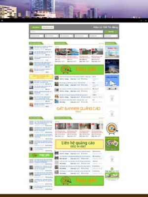Mẫu web bán bất động sản dạng rao vặt miễn phí - Wordpress  Free001