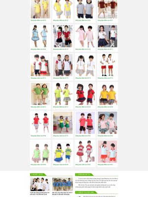 Giao diện website sản xuất quần áo đồng phục -Theme Wordpress - GDBH0012