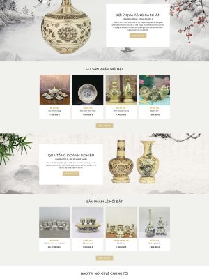 Giao diện website bán Gốm xứ  cao cấp - Wordpress themes 99k - GDNT004