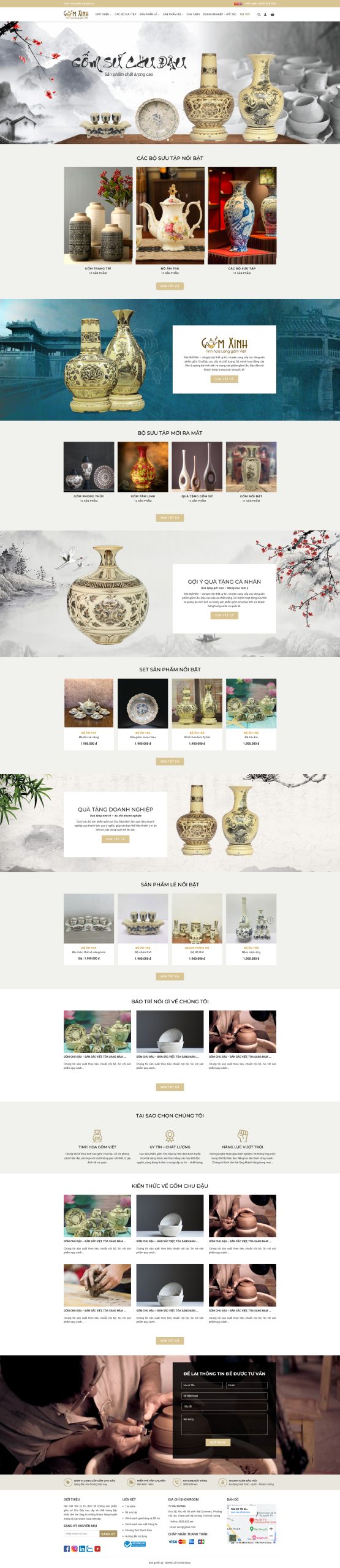Giao diện website bán Gốm xứ  cao cấp - Wordpress themes 99k - GDNT004