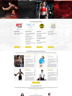 Giao diện website giới thiệu phòng gym -Theme Wordpress - GDBH0015