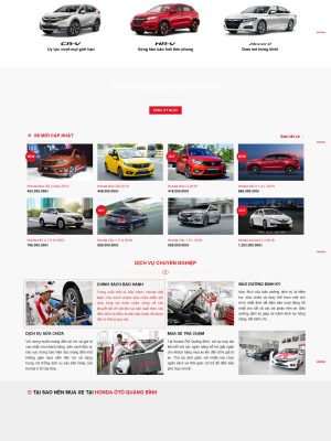 Giao diện web bán xe ô tô Honda- Wordpress XEGDH004