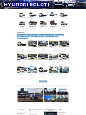 Giao diện web bán xe ô tô Hyundai (XE TẢI) - Wordpress Theme XEGDH007