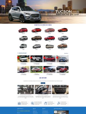 Giao diện web bán xe ô tô Hyundai - Wordpress XEGDH006