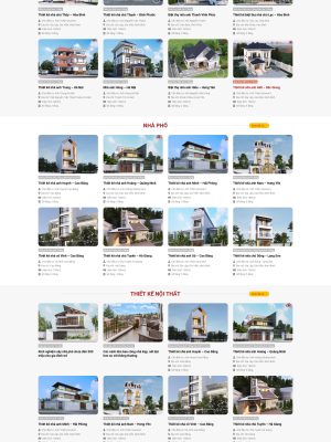 Giao diện website Thi công xây dựng, kiến trúc - Wordpress themes - GDNT005