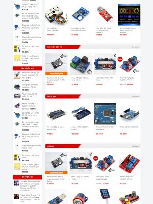 Giao diện website bán linh kiện điện tử -Theme Wordpress - GDBH0020