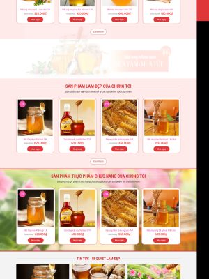 Giao diện website bán máy mật ong -Theme Wordpress - GDBH0023