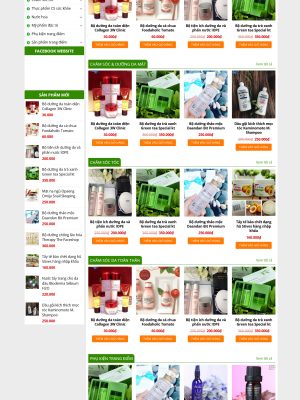 Giao diện website bán mỹ phẩm  miễn phí bằng Wordpress - GDMPFR0001