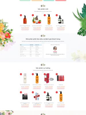 Themes website bán mỹ phẩm chuẩn SEO -  Mã nguồn Wordpress - GDMP0013