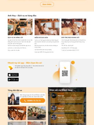 Giao diện website Đặt xe, Vé xe - Wordpress Theme XEGDH0010