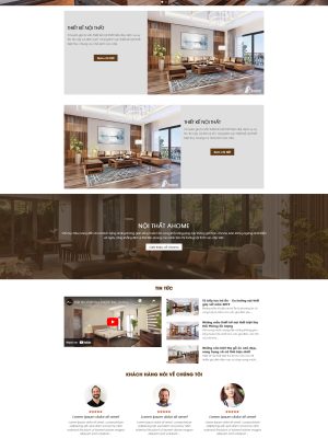 Giao diện website công ty thiết kế nội thất  - Mã nguồn Wordpress – FREENT0013