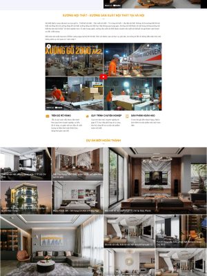 Giao diện website thiết kế, thi công nội thất -  Wordpress - GDNT007