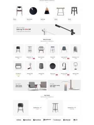 Mã nguồn website Siêu thị nội thất, phong cách hiện tại bằng Wordpress - GDNT0020