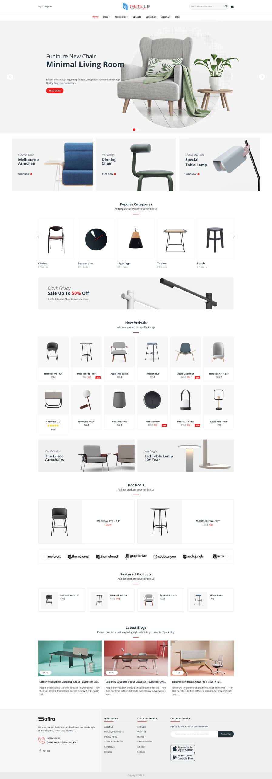 Mã nguồn website Siêu thị nội thất, phong cách hiện tại bằng Wordpress - GDNT0020
