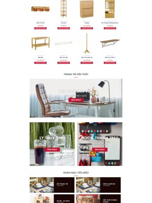 Giao diện website Siêu thị nội thất -  Mã nguồn Wordpress - GDNT009