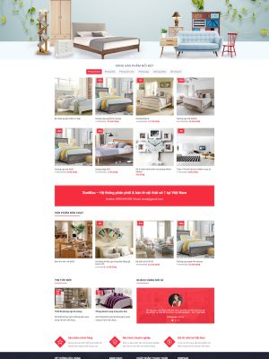 Giao diện website Siêu thị nội thất -  Mã nguồn Wordpress - GDNT0010