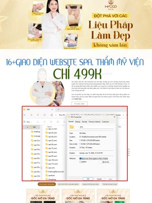 Kho Giao diện website Spa, Thẩm mỹ viện [16+ themes wordpress] GDSP096
