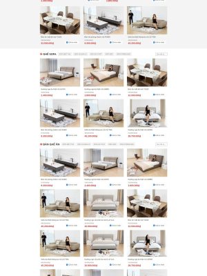 Theme website Siêu thị nội thất -  Mã nguồn Wordpress - GDNT0017