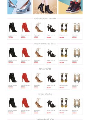 Giao diện website bán giày dép - Web bán hàng TMDT Wordpress - GDTT0004
