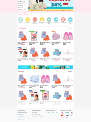 Giao diện website bán hàng mẹ và bé -Theme Wordpress - GDDM001