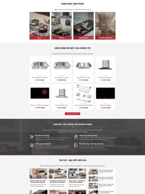 Giao diện website bán bếp từ -Theme Wordpress - GDDM003