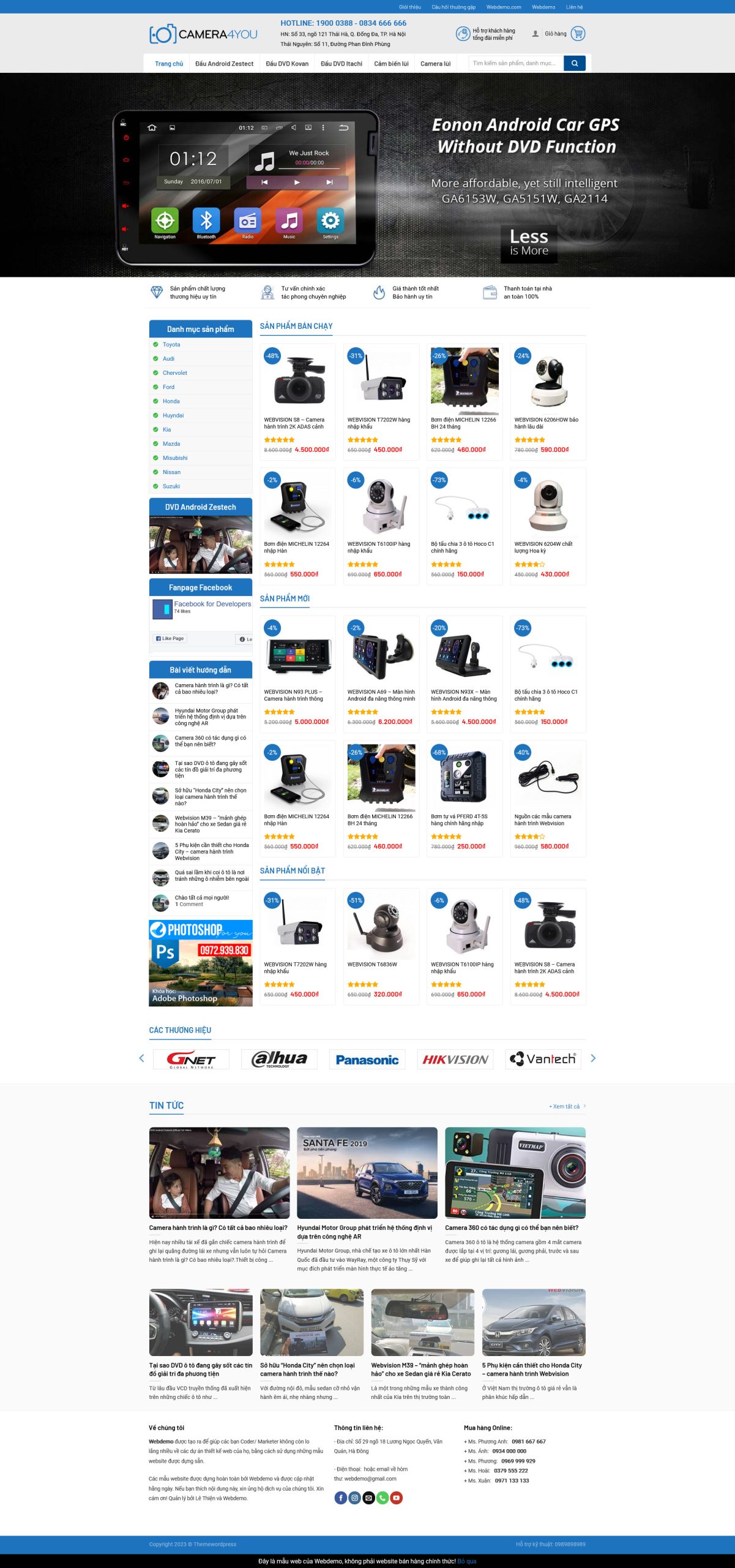 Giao diện website bán camera Ver2 -Theme Wordpress - GDDM006