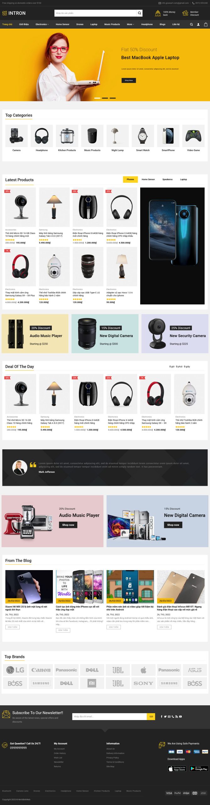 Giao diện website điện máy Ver 01  -Theme Wordpress - GDDM009