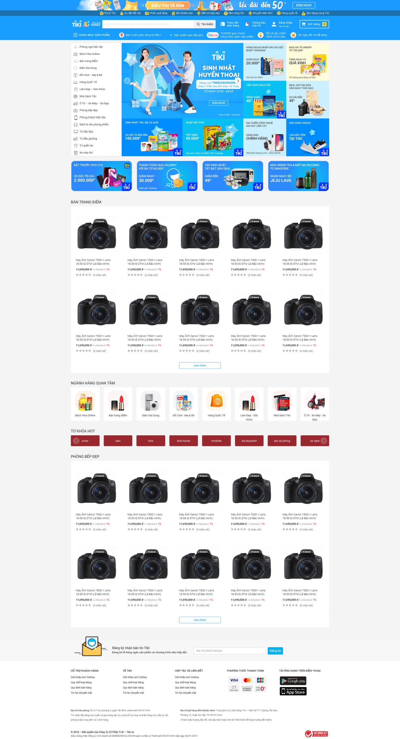 Giao diện website giống Tiki -Theme Wordpress - GDDM016