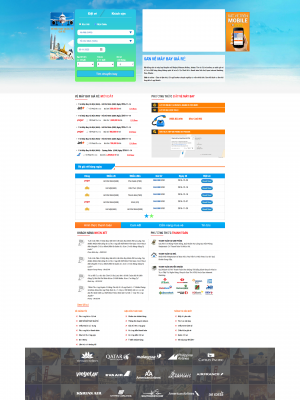 Giao diện website đại lý bán vé máy bay, Book vé máy bay - Opencart Theme - GDMB003